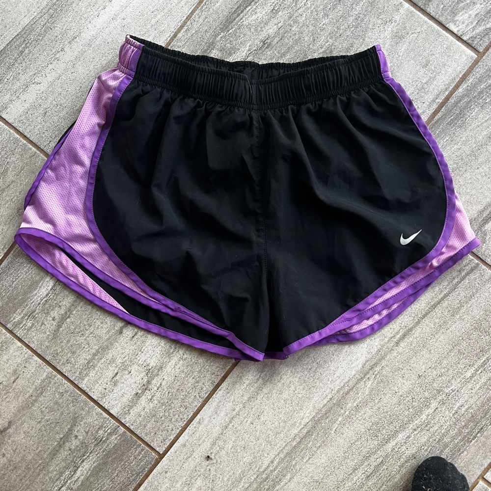 Nike Women's Athletic Shorts in Black and Purple